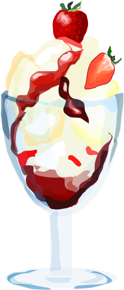 Strawberry Sundae clip art