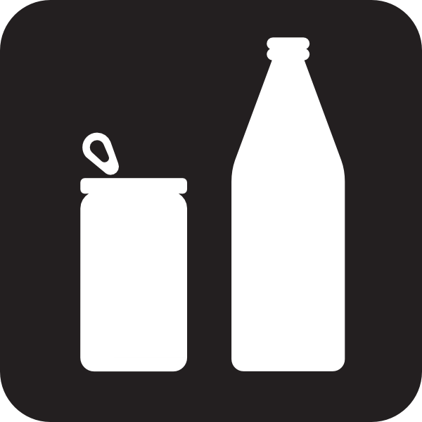 Cans Or Bottles Black clip art