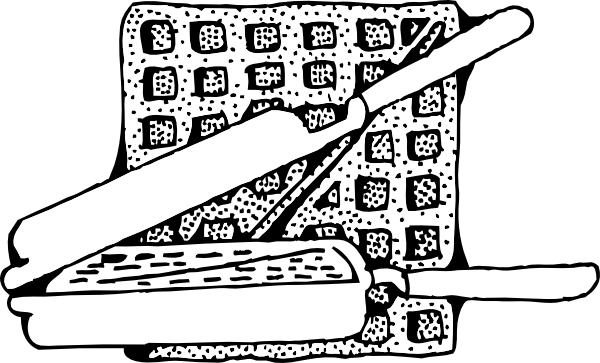 Waffle And Waffle Iron clip art