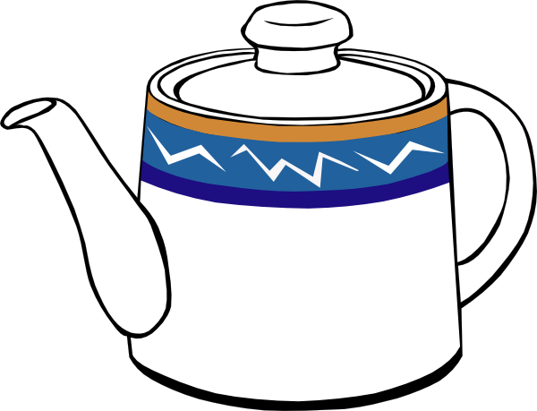 Porclain Tea Kettle clip art