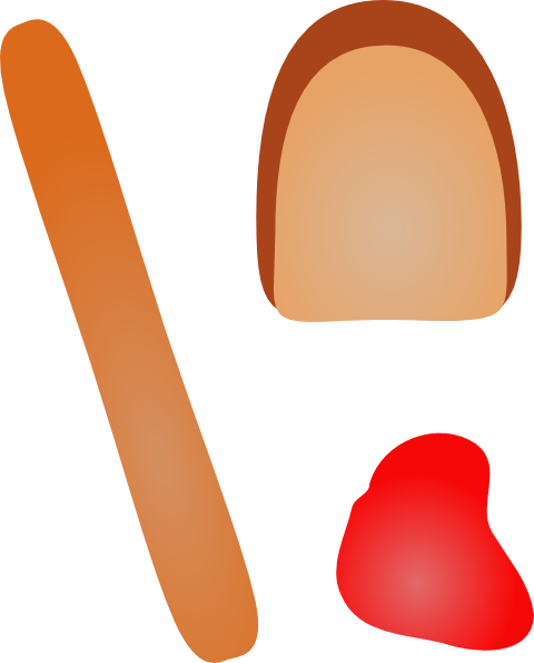 Hot Dogs With Breakd And Ketchup clip art