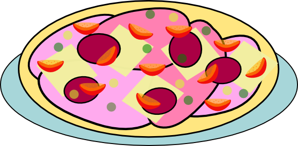 Pizza On A Plate clip art