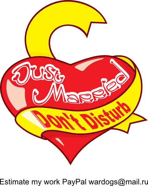 Just Married Dont Distrub clip art