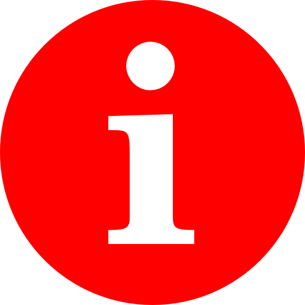 Letter I In A Red Circle clip art