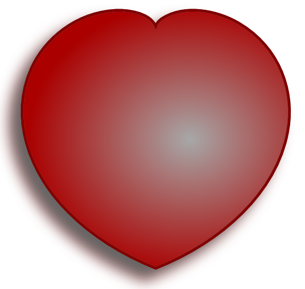 Simple D Heart clip art