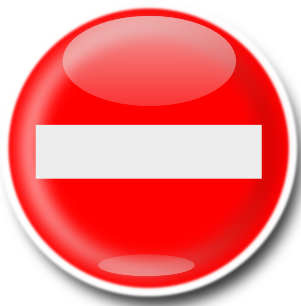 No Entry Sign clip art