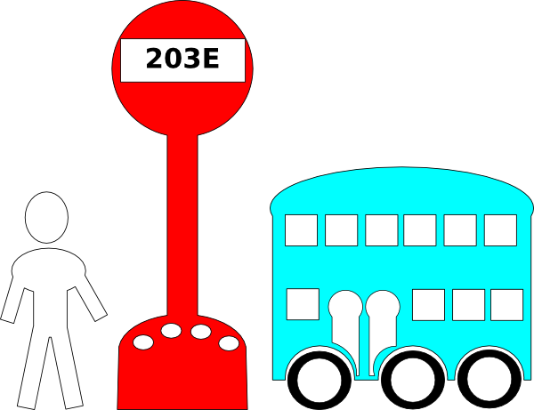 Bus Station Cartoon clip art