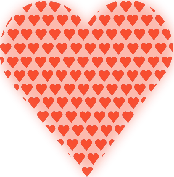 Heart In Heart Light Red clip art