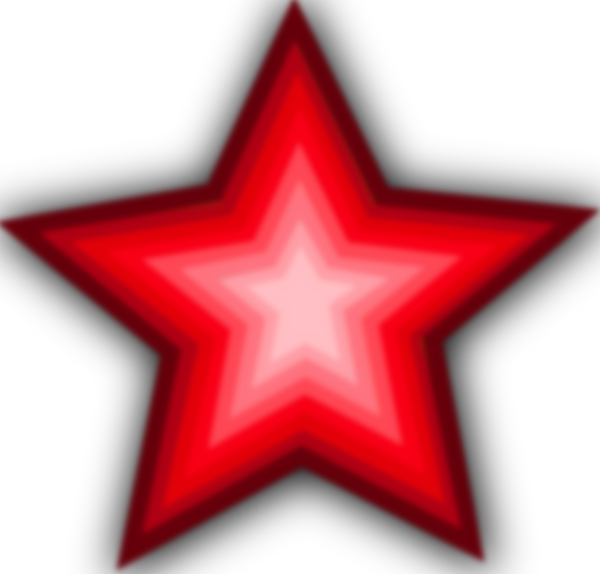 Red Gradient Star clip art