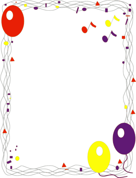 Balloon Border clip art