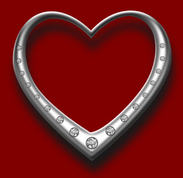 Heart With Diamonds clip art