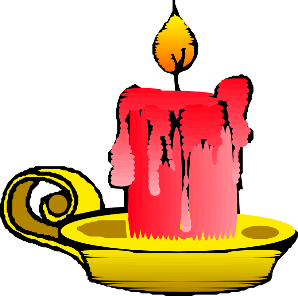 Red Candle clip art