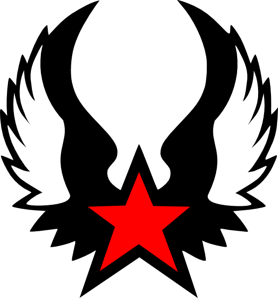 Red Winged Star clip art