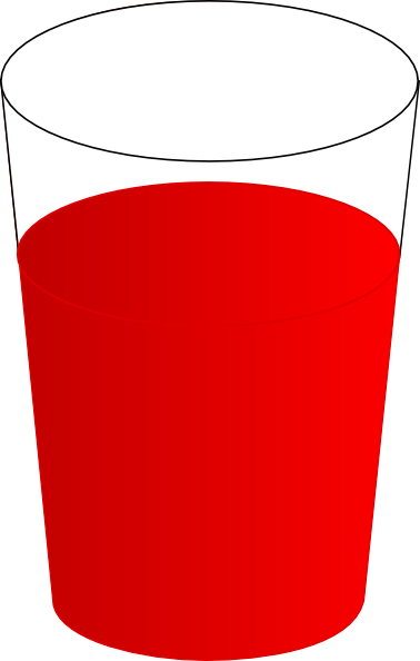 Drinking Glass, With Red Punch clip art