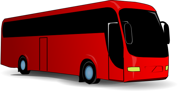 Red Travel Bus clip art