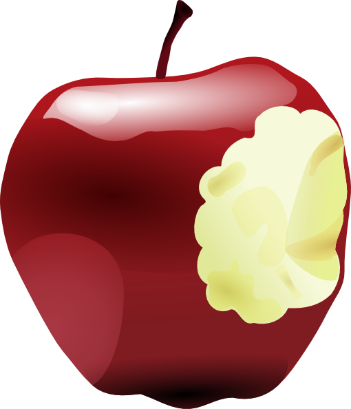 Apple Bitten clip art