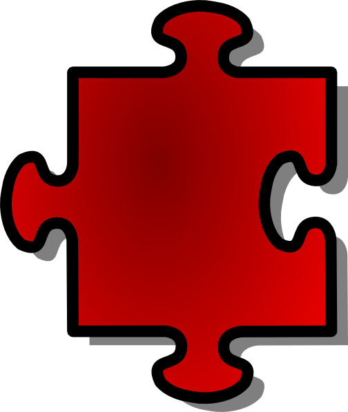 Jigsaw Red Puzzle Piece clip art