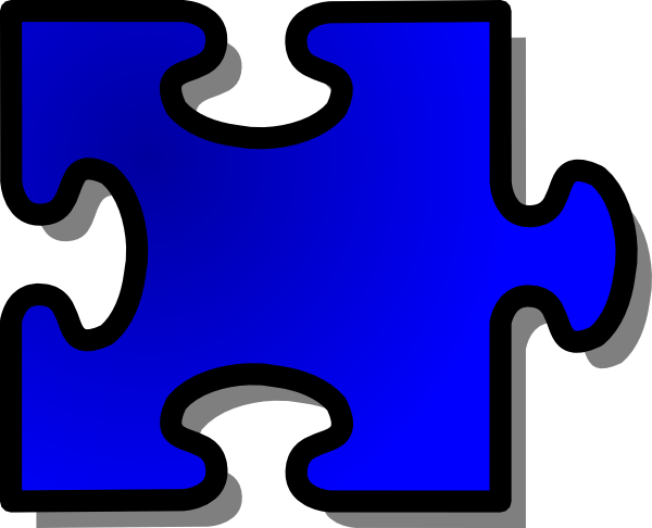 Jigsaw Blue clip art