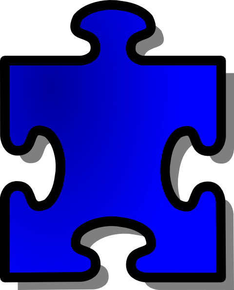 Jigsaw Blue Puzzle clip art