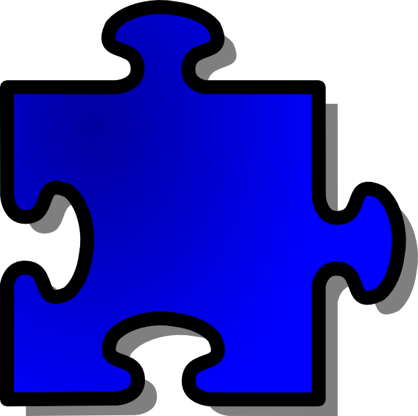 Jigsaw Blue Puzzle clip art