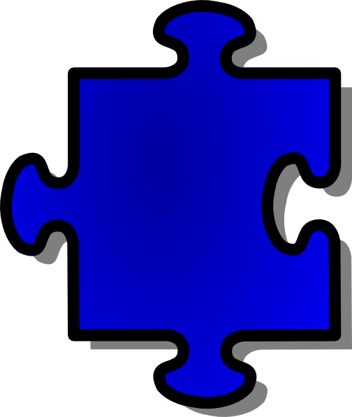 Jigsaw Blue Puzzle Piece clip art