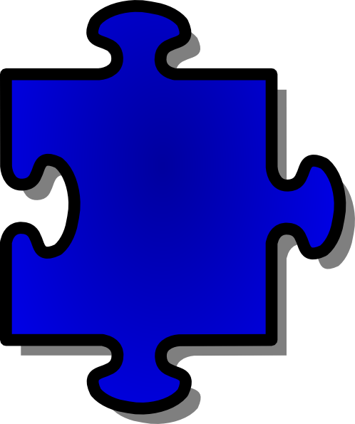 Jigsaw Blue clip art