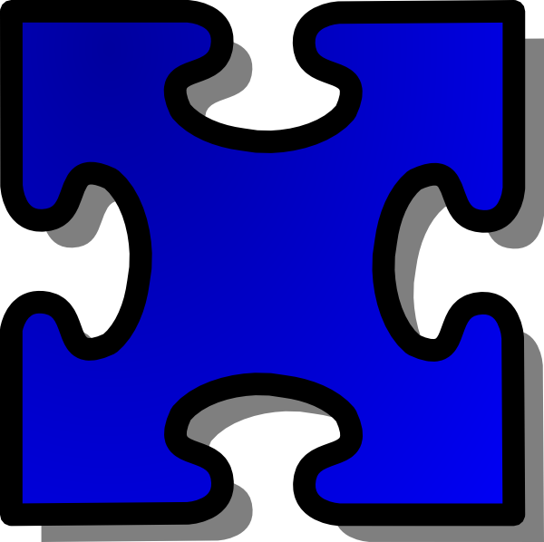 Jigsaw Blue clip art