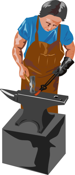 Blacksmith Working clip art