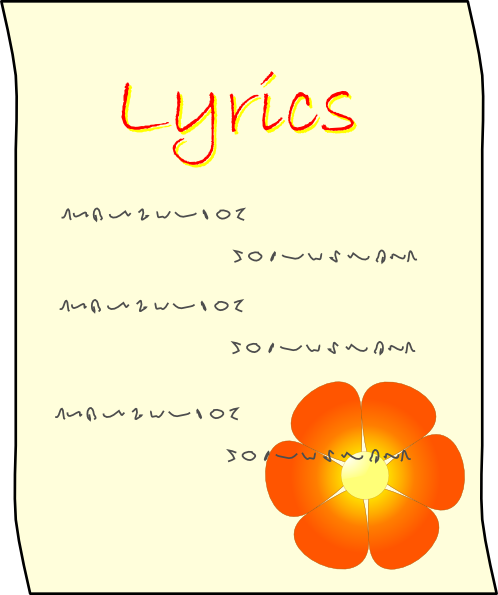 Lyrics clip art