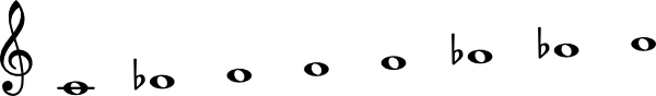 C Phrygian Dominant Scale clip art