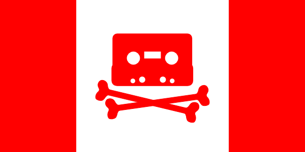 Canadian Music Pirate Flag clip art