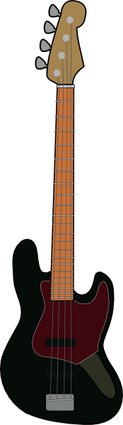 Jazz Bass Guitar clip art