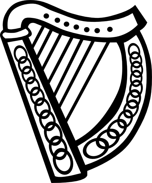 Celtic Harp clip art