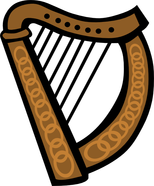 Celtic Harp clip art