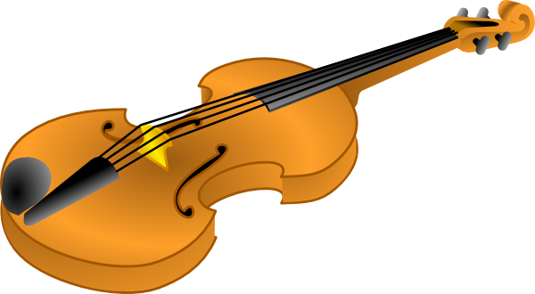 Brown Violin clip art