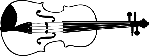 Violin (b And W) clip art