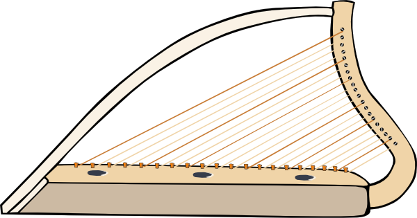 Celtic Harp clip art