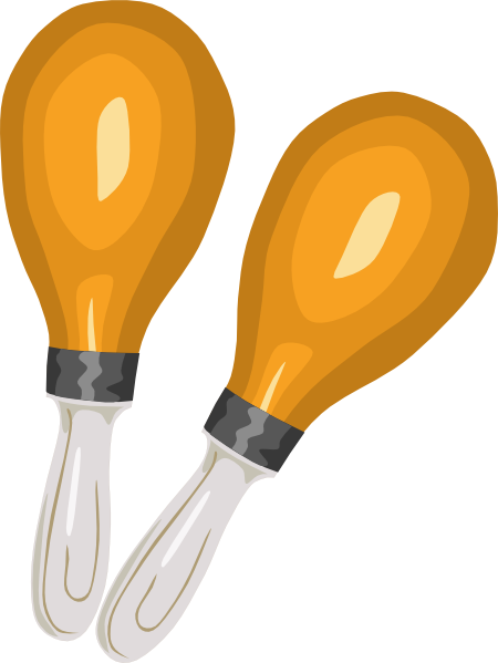 Maracas Rumba Shakers clip art