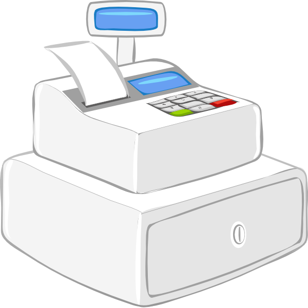 Cashier Case Calculator clip art