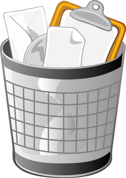 Full Office Trash Can clip art