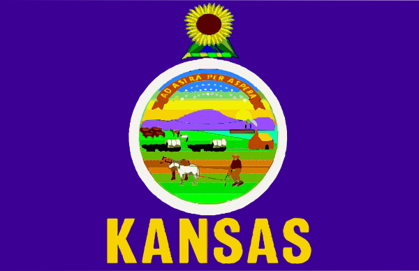 Flag Of Kansas clip art