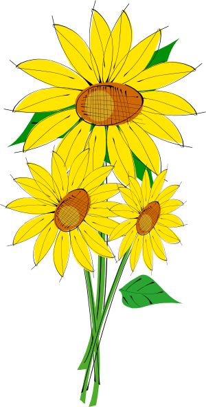 Sunflowers clip art