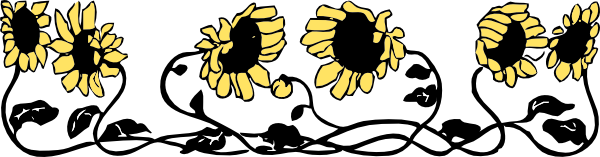 Sunflower Border clip art