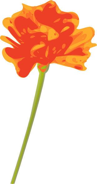 Orange Flower clip art