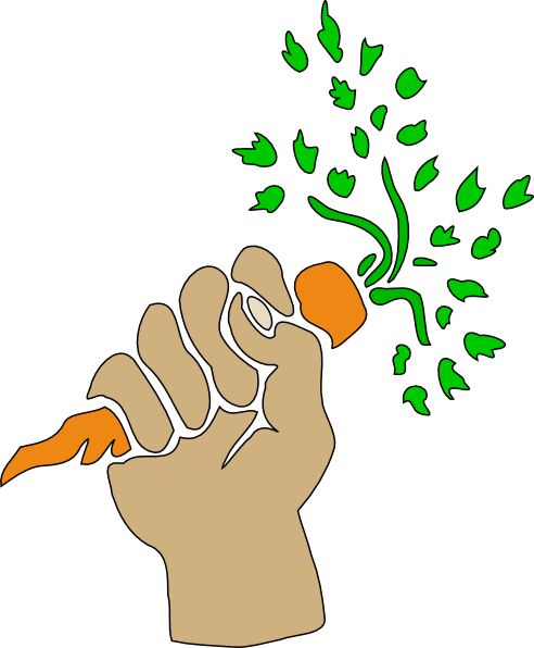 Hand Holding Carrot clip art