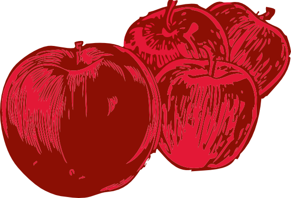 Four Apples clip art