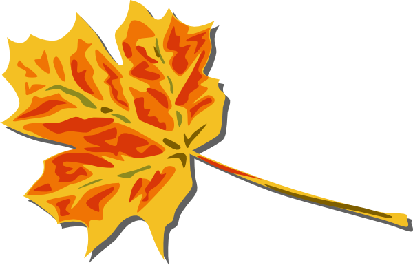 Fall Coloured Leaf clip art