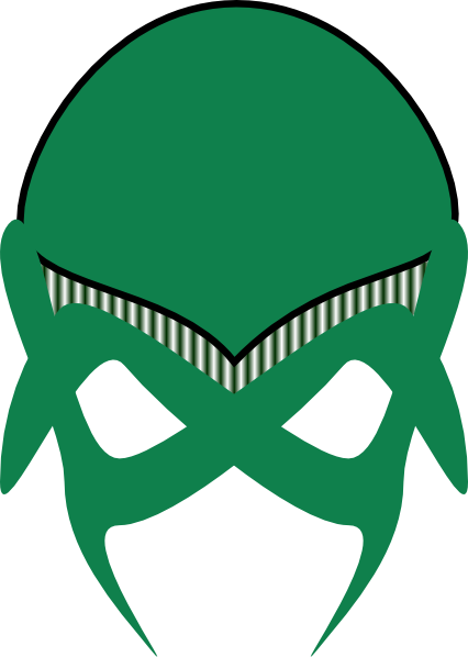 Green Alien Mask clip art