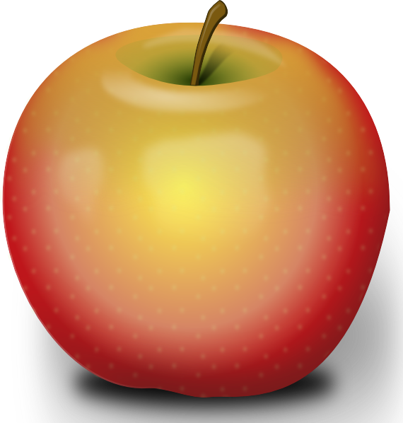 Photorealistic Red Apple clip art