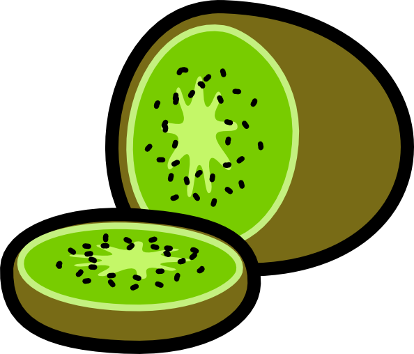 Kiwi And Kiwi Wedge clip art